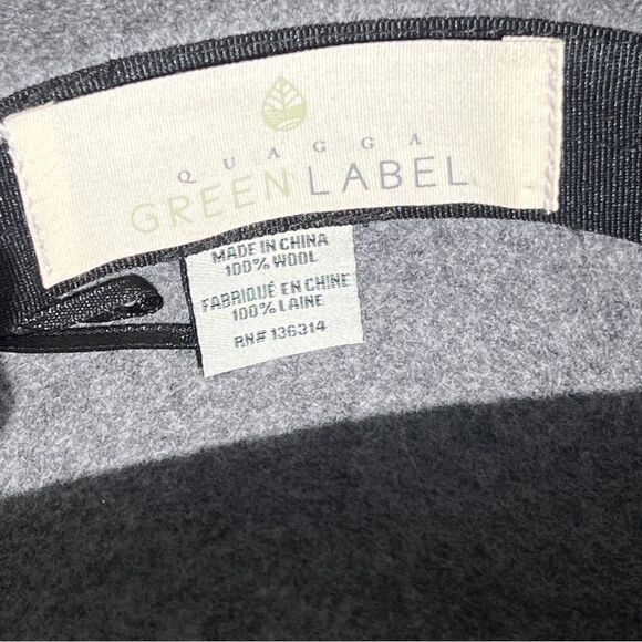 Quagga Green Label Gray Wool 100% Felt Fedora Hat with Brown Band main image 6